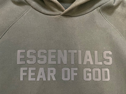 Fear Of God Essentials brown hoodie