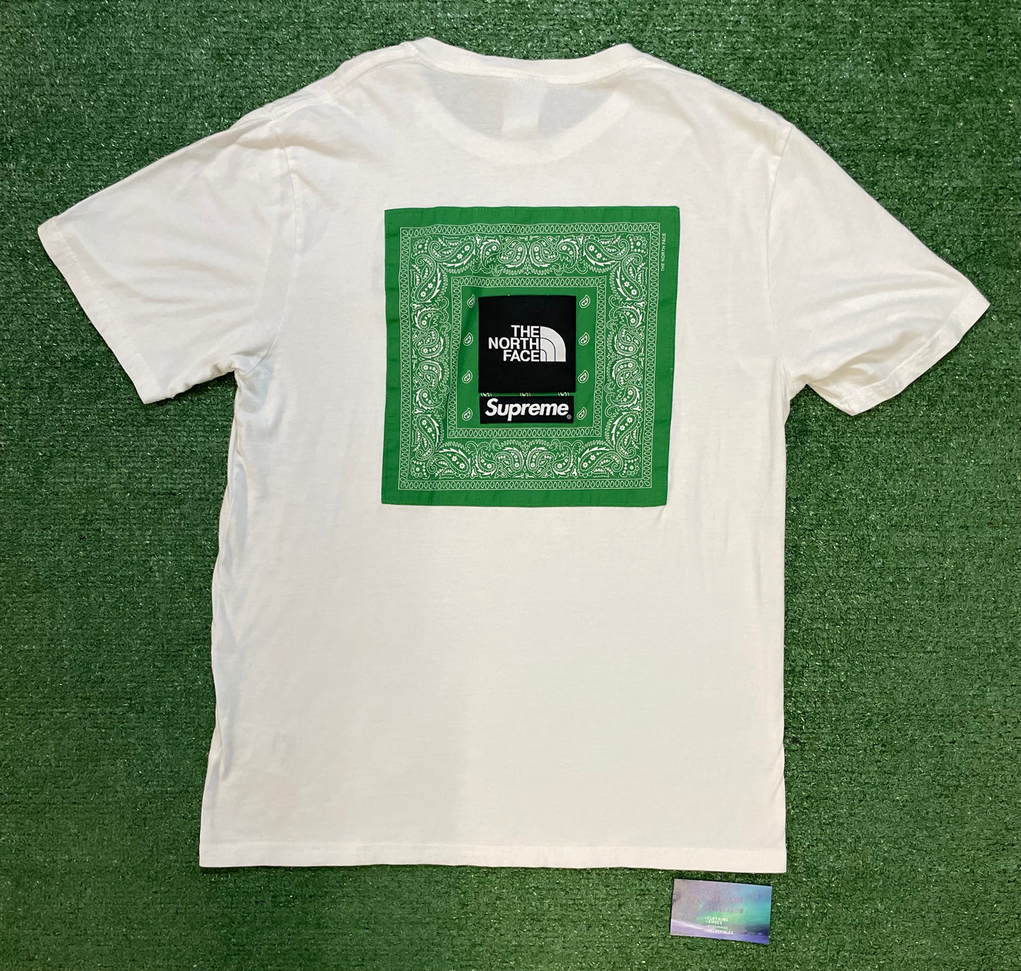 Supreme X the north face green bandana tee