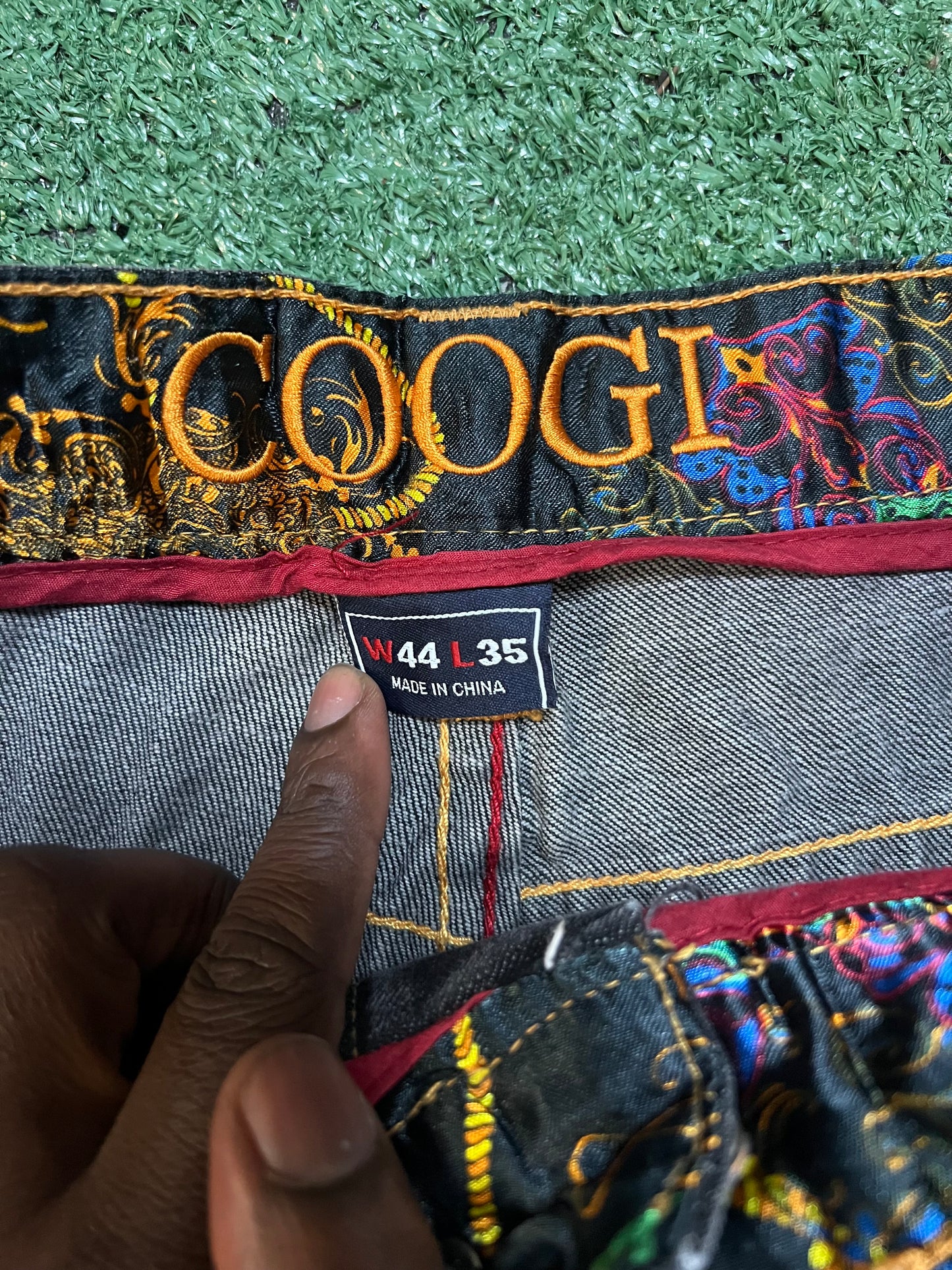 Vintage coogi embroidered jeans
