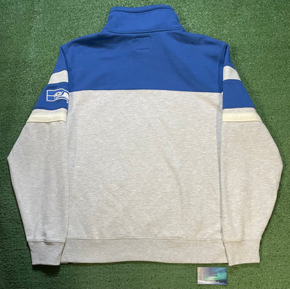 Seattle Seahawks grey and blue quarter zip