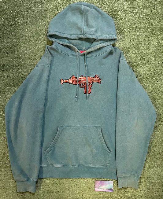 Supreme toy uzi dark teal hoodie