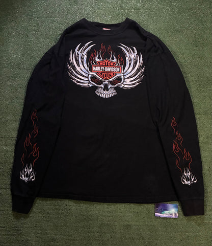 Harley flame and chrome longsleeve