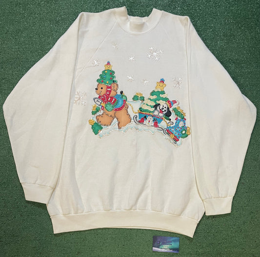 Vintage 1970s winter holiday season crewneck