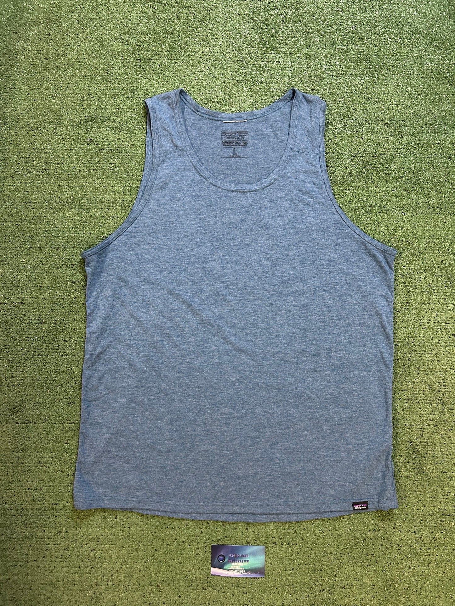 Patagonia capilene cool trail blue tank top