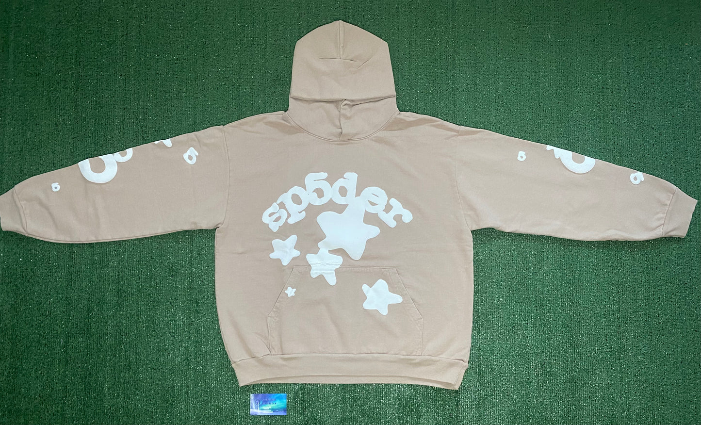 Sp5der sand beluga hoodie