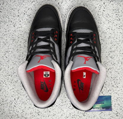 Jordan 3 Black Cement 10 Men/11.5 Women “Preowned”