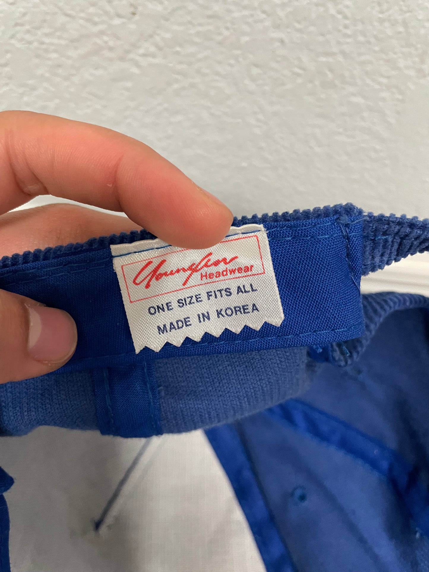 Vintage 1990s blue Corduroy hat