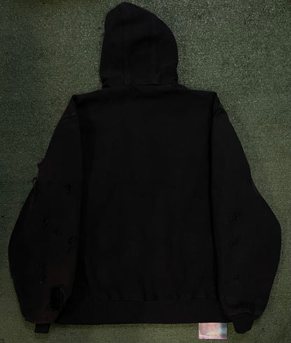 Vintage Carhartt distressed black hooded jacket