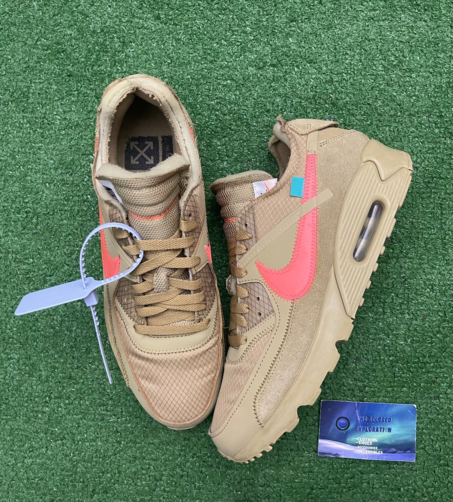 Nike Air Max 90 Off-White Desert Ore 10.5 Men/12 Women “Preowned”