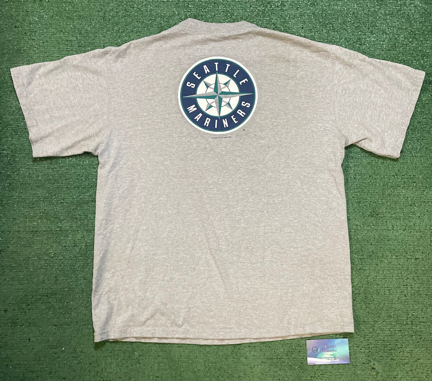 Vintage 2000s Seattle Mariners grey logo tee