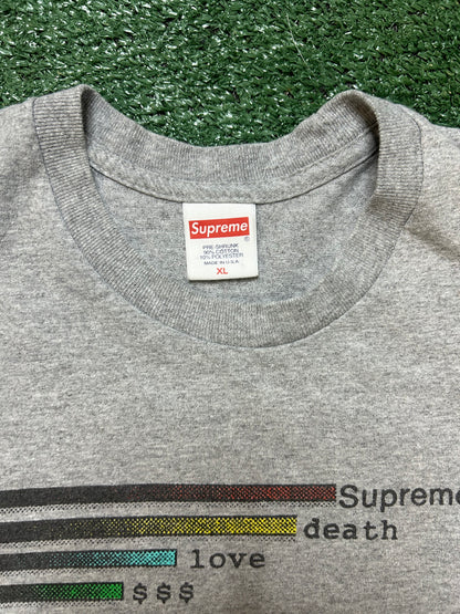 Supreme chart heather grey tee