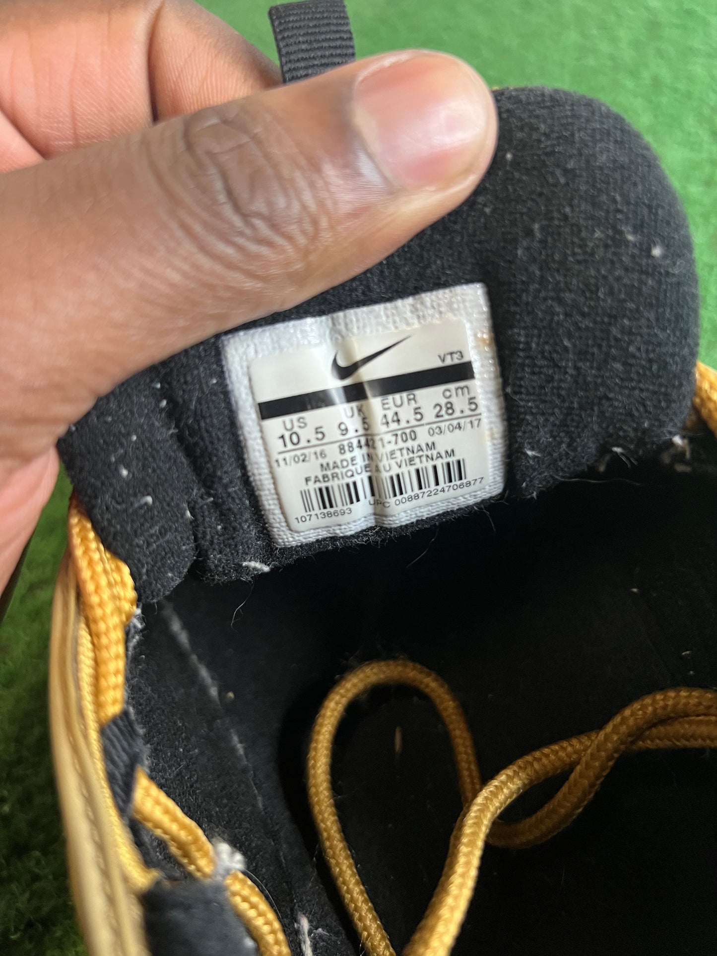 Nike air max 97 metallic gold size 10.5men/12women