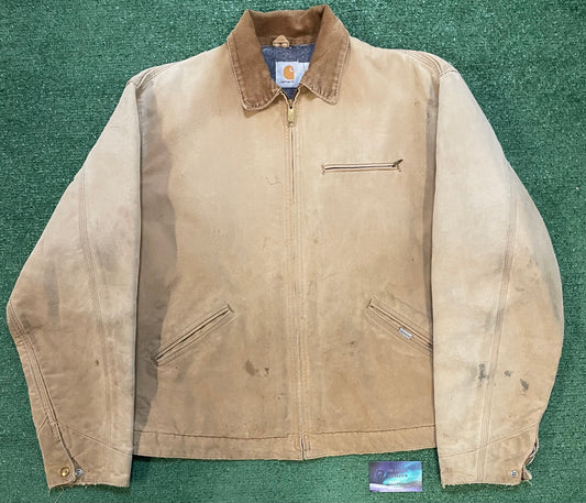 Vintage 1980s Carhartt tan Detroit jacket