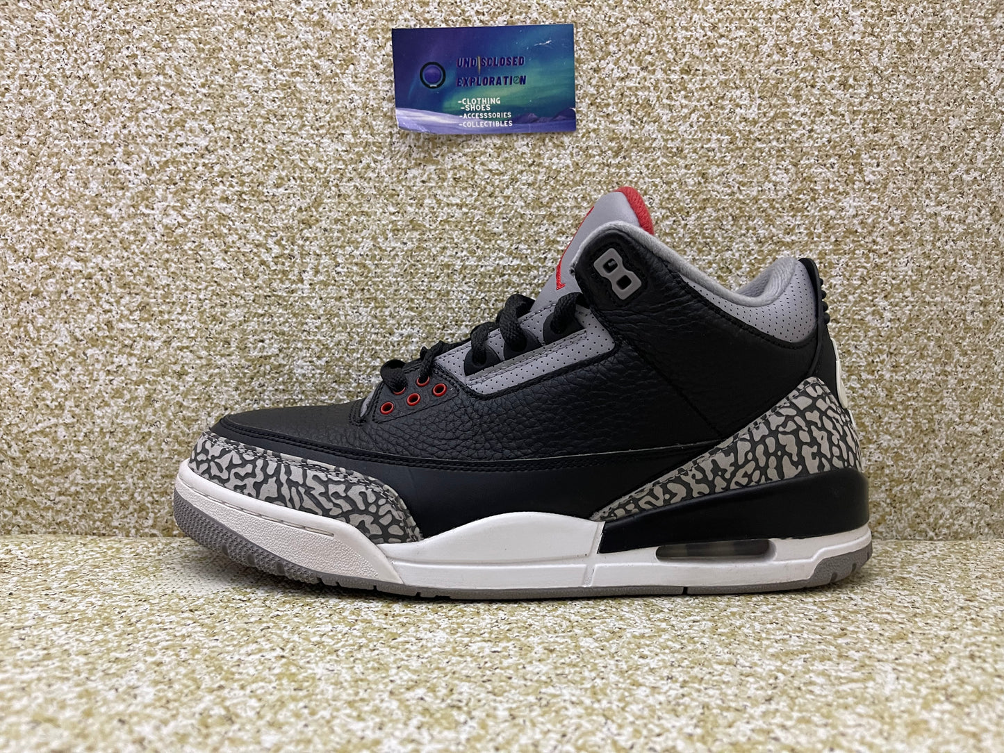 Jordan 3 Black Cement 2018 10 Men/11.5 Women “Preowned”