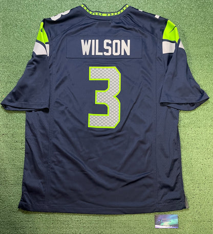 Nike Seattle Seahawks Russell Wilson #3 Blue Jersey