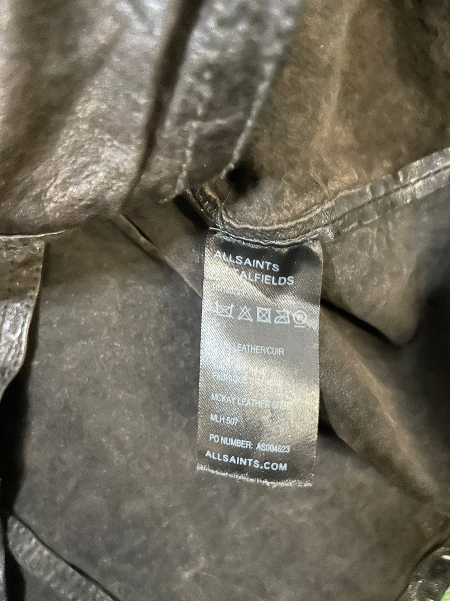 All Saints McKay leather shirt