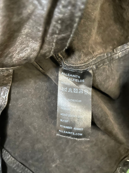 All Saints McKay leather shirt