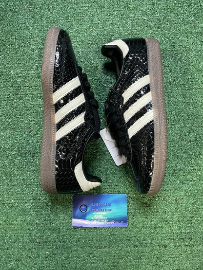 Adidas samba black patent snakeskin