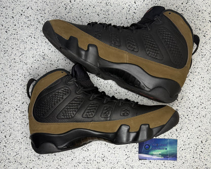 Jordan 9 Olive 10.5 Men/12 Women “Preowned”