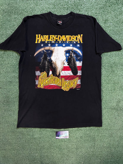 Vintage 1990s Harley Davidson An American legacy tee