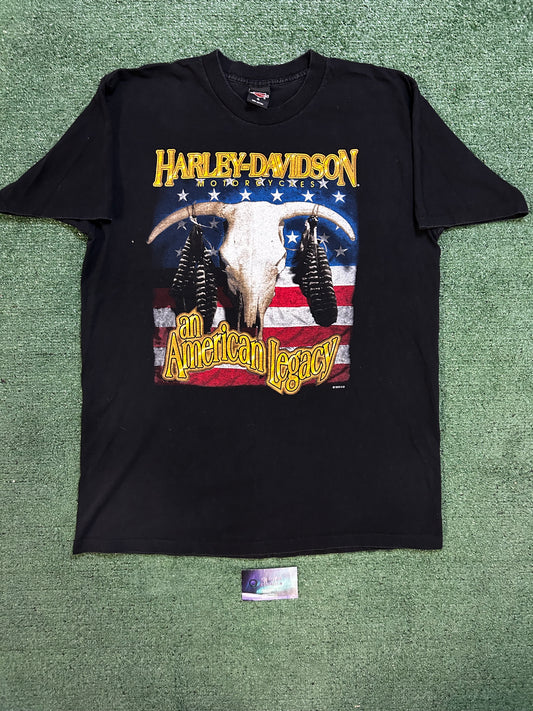 Vintage 1990s Harley Davidson An American legacy tee