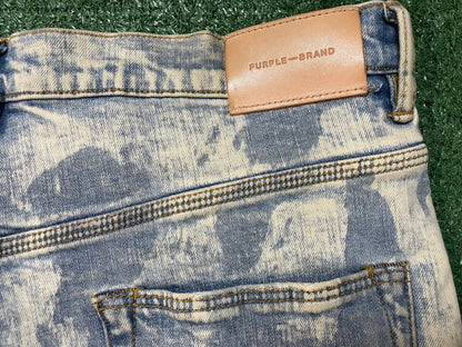 Purple Brand P005 Light Indigo Acid Bleach jeans