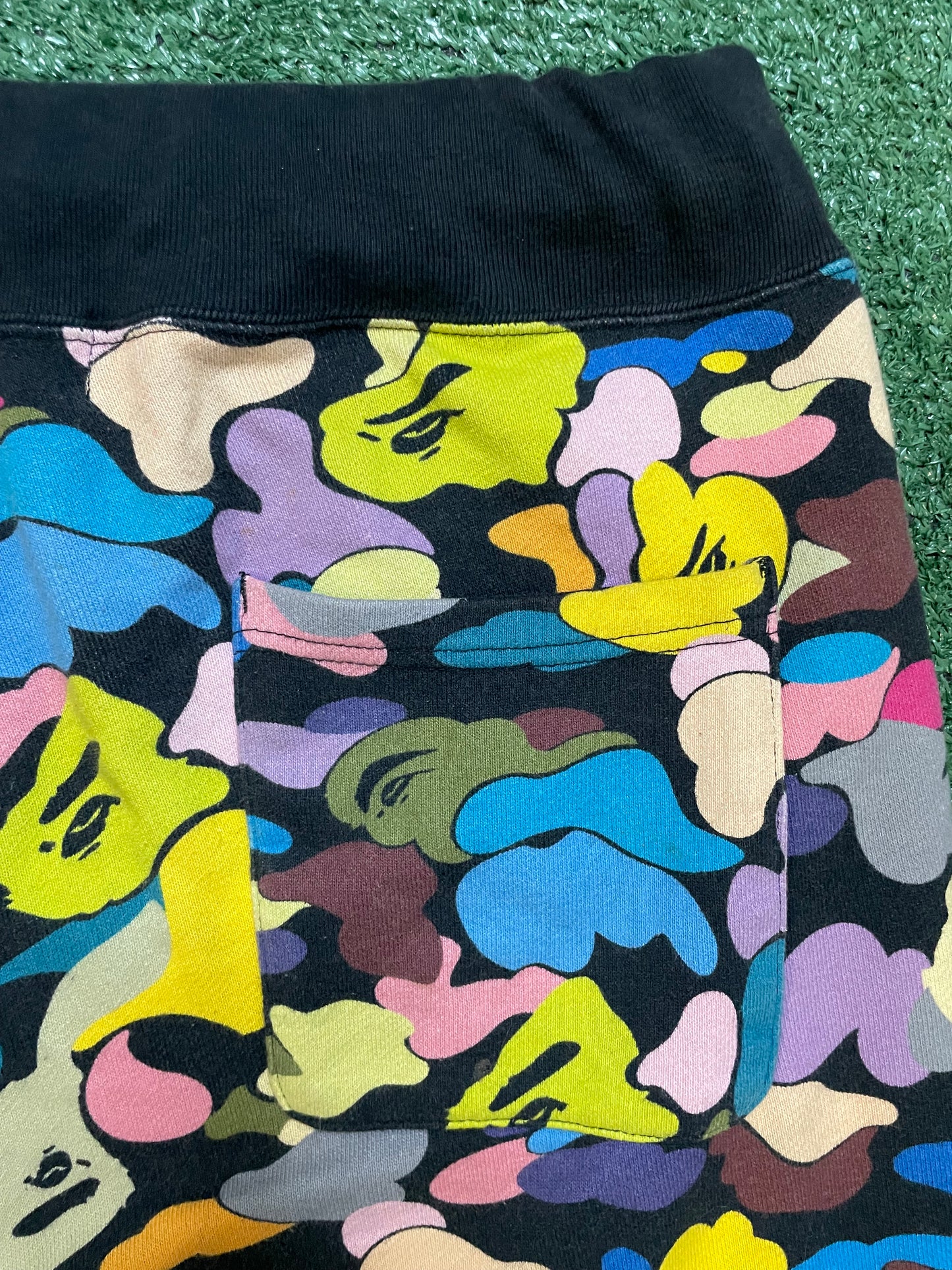 A Bathing Ape Bape Multi camo sweat shorts