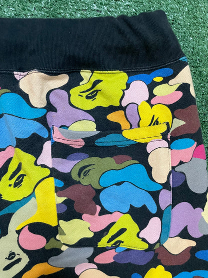 A Bathing Ape Bape Multi camo sweat shorts