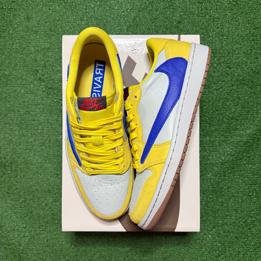 Jordan 1 Low Travis Scott Canary 8.5 Men “Preowned”