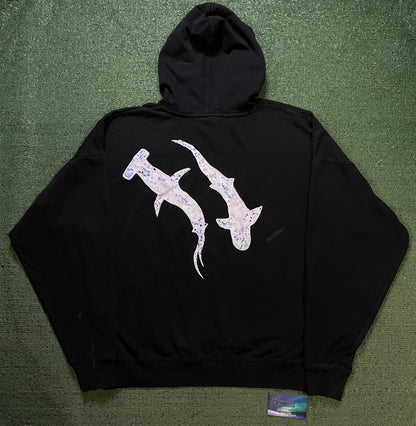 Gymshark black pullover hammerhead shark hoodie