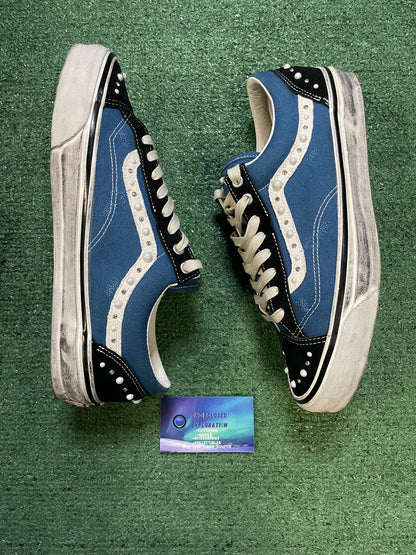 Vans old skool pearlized black & navy size 11.5men/13women