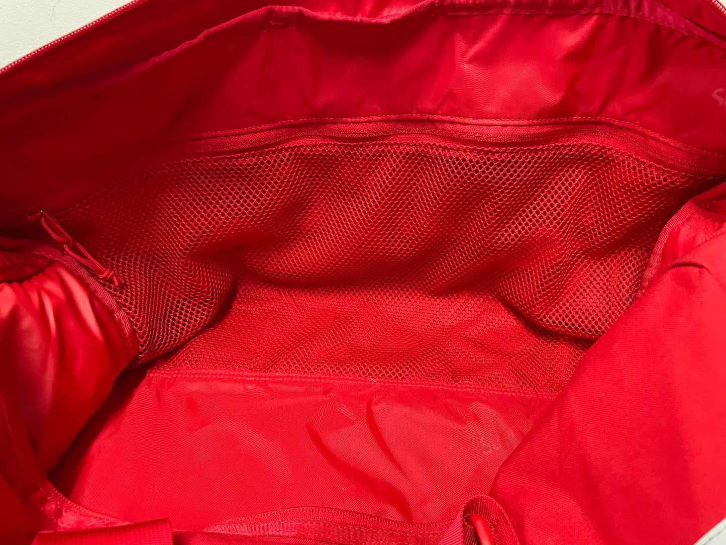 Supreme red duffle bag FW24