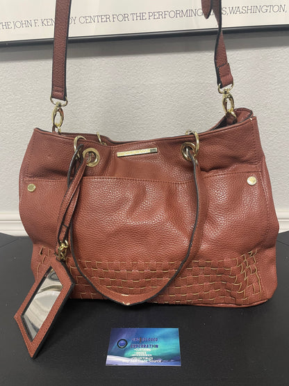 Steve Madden Bduna brown woven handbag