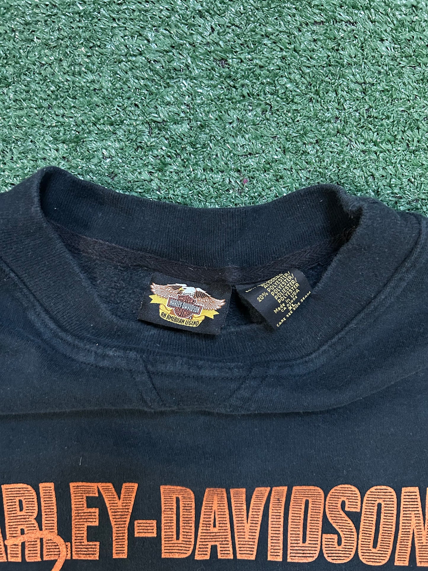 Vintage 1990s Harley Davidson cutoff crewneck
