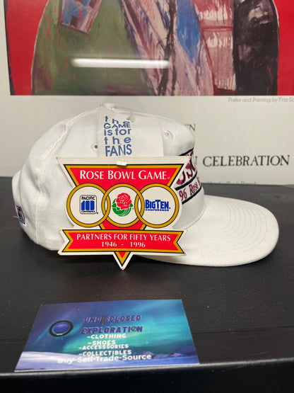 Vintage 1990s USC rose bowl white embroidered hat