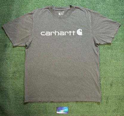 Carhartt grey logo tee
