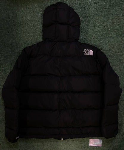 Fuck Your Face puffer black jacket
