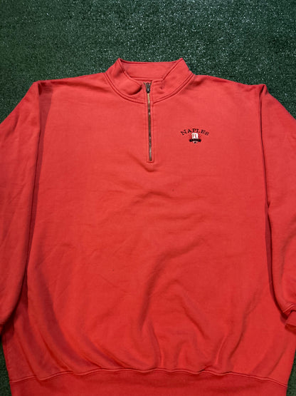 Vintage Naples Florida orange quarter zip