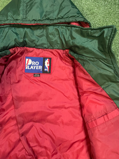 Vintage 1990s Seattle Sonics pro player puffer jacket