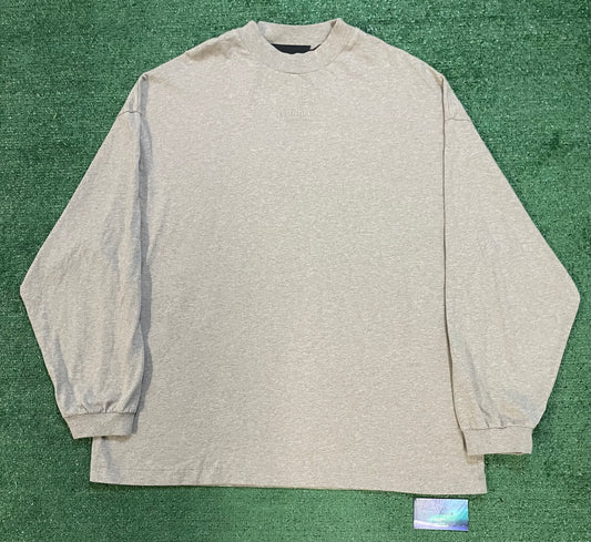 Fear of god essentials center logo heather longsleeve