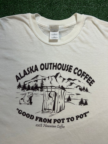 Alaska outhouse coffee tee
