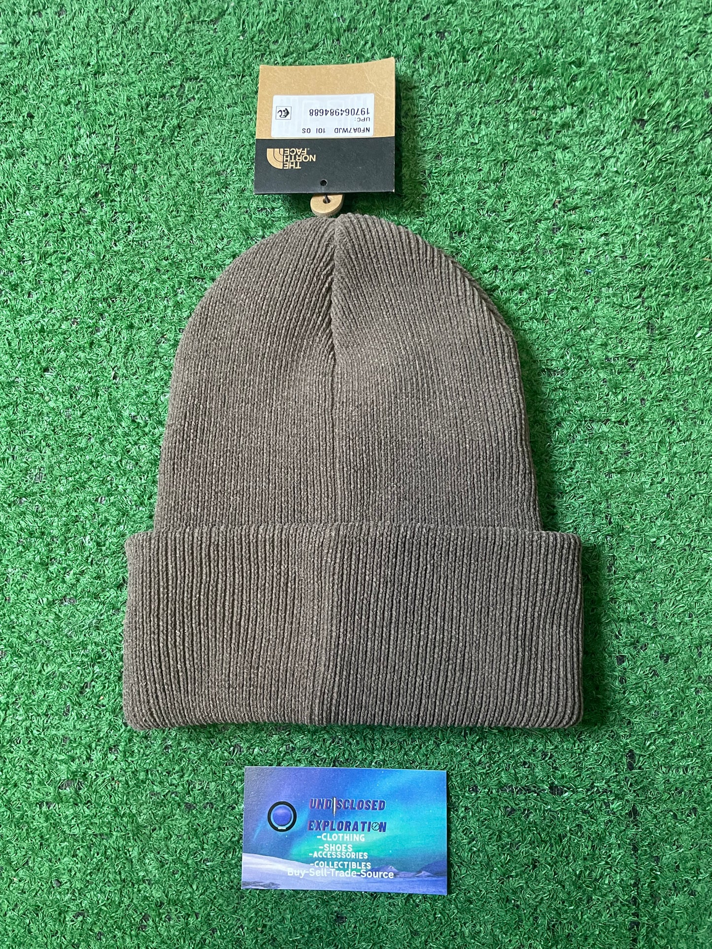 The North Face brown urban cuff beanie