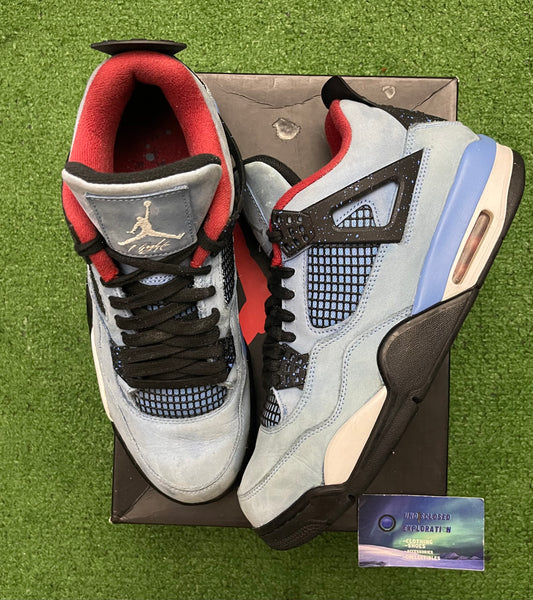 Jordan 4 Travis Scott Cactus Jack 10.5 Men/12 Women “Preowned”