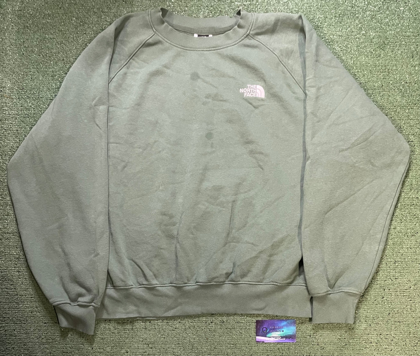 The North Face green embroidered crewneck