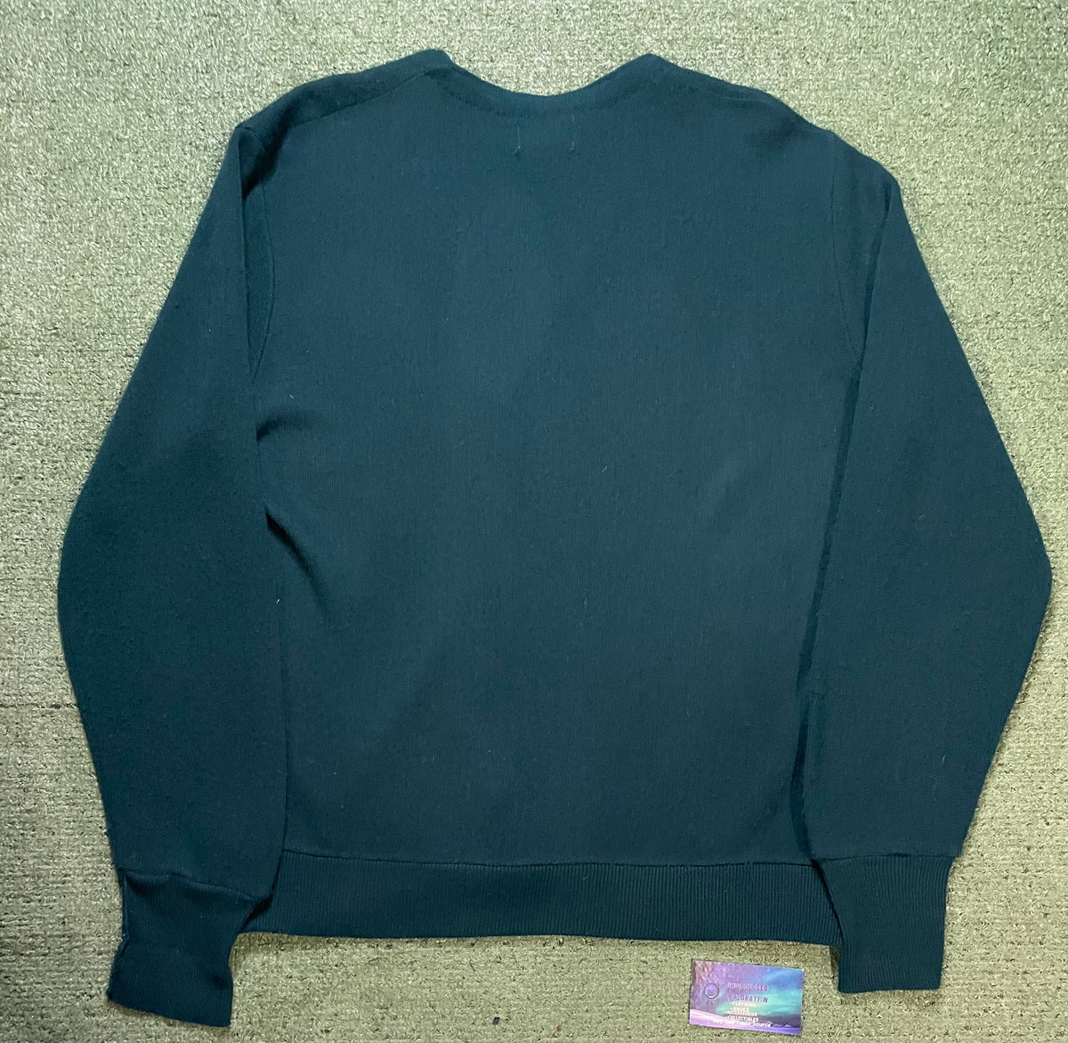 vintage dark teal IZOD V-neck cardigan