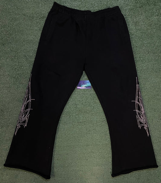Black Rhinestone black sweatpants