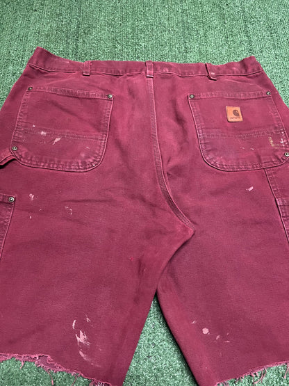 Vintage Carhartt double knee red shorts