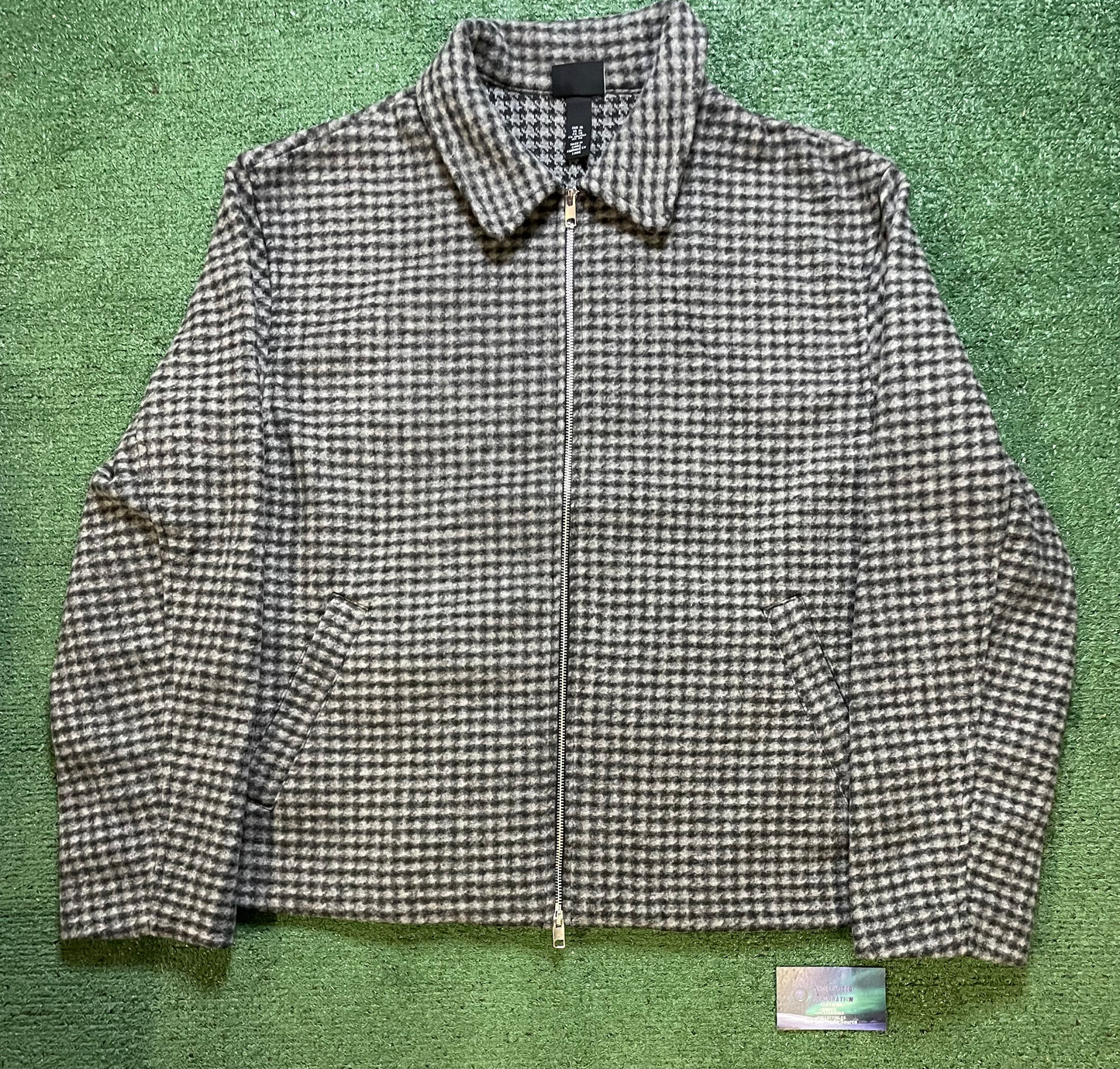 H&M Felted zip black and grey jacket