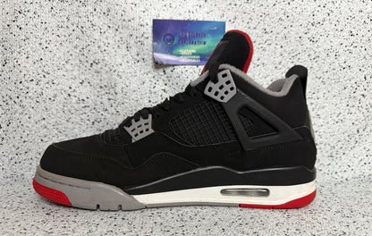 Jordan 4 Bred 2019 9 Men/10.5 Women “Preowned”