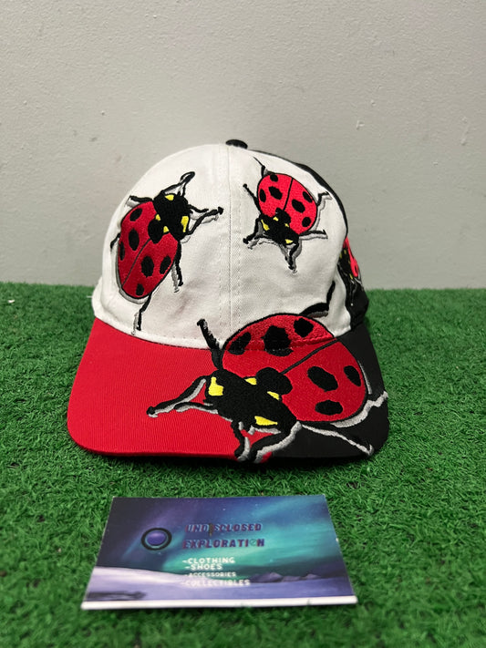 Vintage 1990s Lady Bug Embroidered hat